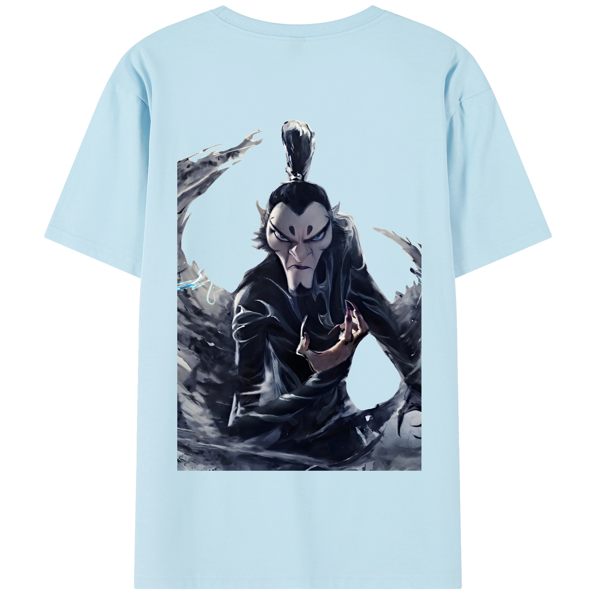 （画像用） Ne Zha 2 ナタ 魔童の大暴れ 綿100％半袖Tシャツ（背面プリント）
